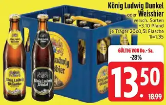 Edeka König Ludwig Dunkel oder Weissbier Angebot