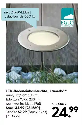 Hellweg Eglo led-bodeneinbauleuchte „lamedo” Angebot