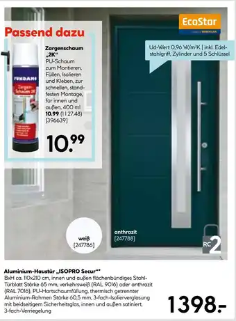 Hellweg Ecostar aluminium-haustür „isopro secur“ Angebot