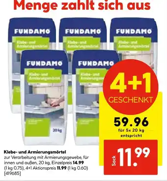 Hellweg Fundamo klebe- und armierungsmörtel Angebot