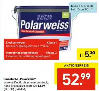 Hellweg Schöner wohnen innenfarbe „polarweiss“ Angebot