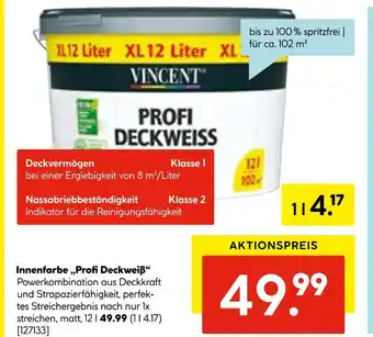 Hellweg Vincent innenfarbe „profi deckweiß“ Angebot
