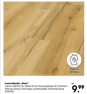 Hellweg Laminatboden „basic“ Angebot