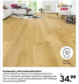Hellweg Haro fertigparkett „lbh landhausdiele eiche“ Angebot