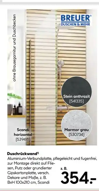 Hellweg Breuer duschrückwand Angebot