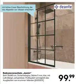 Hellweg Deante badewannenaufsatz „jasmin“ Angebot