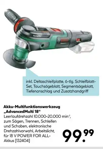 Hellweg Bosch akku-multifunktionswerkzeug „advancedmulti 18“ Angebot