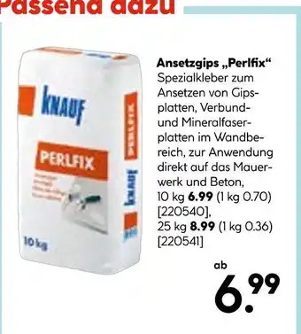 Hellweg Knauf ansetzgips „perlfix“ Angebot