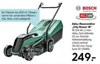Hellweg Bosch akku-rasenmäher „city mower 18“ Angebot