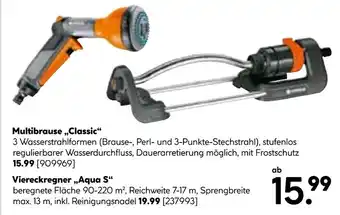 Hellweg Gardena multibrause „classic“ oder viereckregner „aqua s“ Angebot