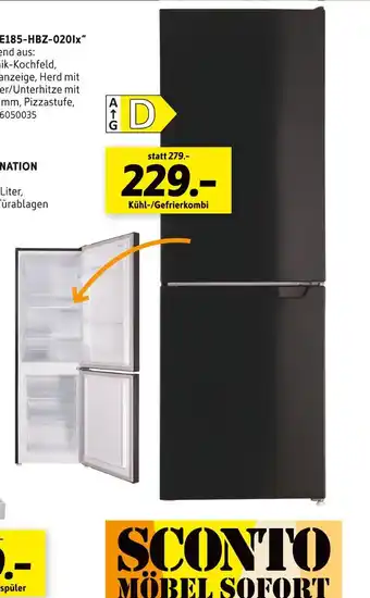 SCONTO Premiere kühl-/gefrierkombination „kg144bs-37“ Angebot