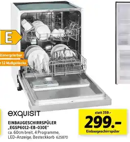 SCONTO Exquisit einbaugeschirrspüler „egsp6012-eb-030e“ Angebot