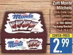 E-Center Zott Monte Milcheis Angebot