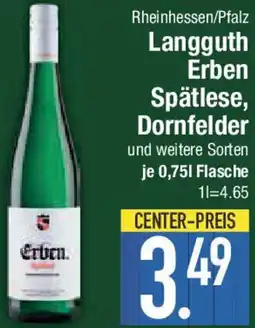 E-Center Langguth Erben Spätlese, Dornfelder Angebot