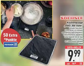 E-Center SOEHNLE Küchenwaage ,,KWD 300 slate" Angebot