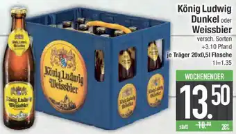 E-Center König Ludwig Dunkel oder Weissbier Angebot