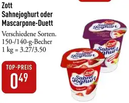 Galeria Markthalle Zott Sahnejoghurt oder Mascarpone-Duett Angebot