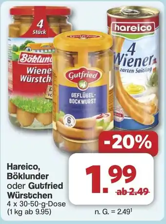 Famila Nord West Hareico, Böklunder oder Gutfried Würstchen Angebot