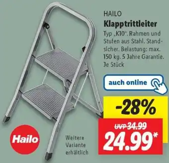 Lidl HAILO Klapptrittleiter Angebot