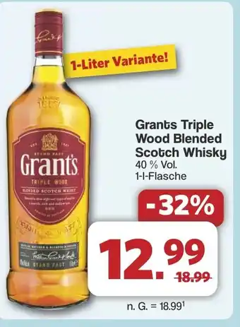 Famila Nord West Grants Triple Wood Blended Scotch Whisky Angebot