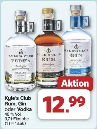 Famila Nord West Kyle's Club Rum, Gin oder Vodka Angebot