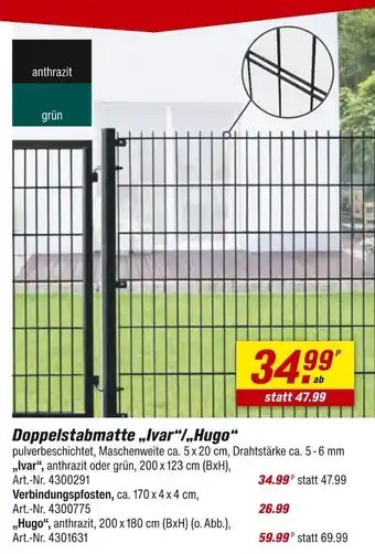 toom Baumarkt Doppelstabmatte ivar Angebot