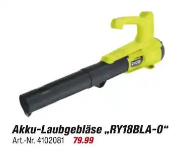 toom Baumarkt Ryobi akku-laubgebläse „ry18bla-0“ Angebot
