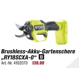 toom Baumarkt Ryobi brushless-akku-gartenschere „ry18scxa-0“ b Angebot