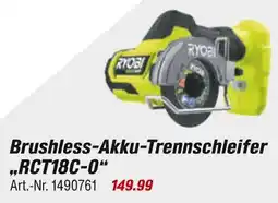 toom Baumarkt Ryobi brushless-akku-trennschleifer „rct18c-0“ Angebot