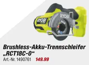 toom Baumarkt Ryobi brushless-akku-trennschleifer „rct18c-0“ Angebot