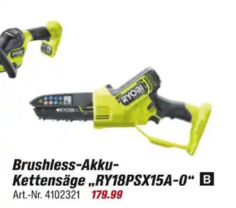 toom Baumarkt Ryobi brushless-akku-kettensäge Angebot