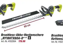 toom Baumarkt Ryobi brushless-akku-heckenschere ry18htx60a-0 Angebot