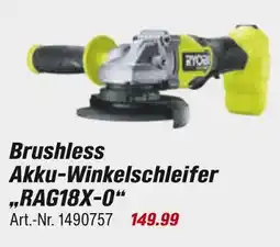 toom Baumarkt Ryobi brushless akku-winkelschleifer Angebot