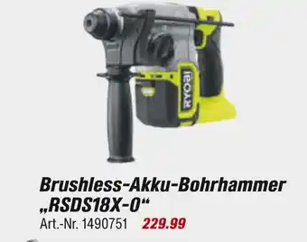 toom Baumarkt Ryobi brushless-akku-bohrhammer „rsds18x-0“ Angebot