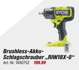 toom Baumarkt Ryobi brushless-akku-schlagschrauber „riw18x-0“ Angebot