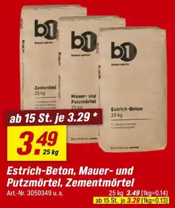toom Baumarkt B1 estrich-beton, mauer- und putz mörtel, zement mörtel Angebot