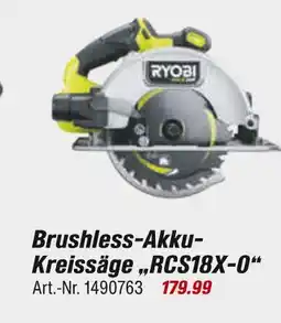 toom Baumarkt Ryobi brushless-akku-kreissäge „rcs18x-0“ Angebot