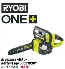 toom Baumarkt Ryobi brushless-akku-kettensäge „ocs1830“ Angebot
