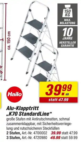 toom Baumarkt Hailo alu-klapptitt k70 standardline Angebot