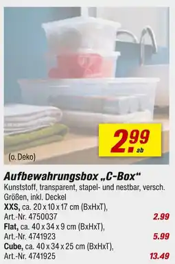 toom Baumarkt Aufbewahrungsbox „c-box“ Angebot