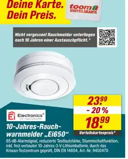 toom Baumarkt Ei electronics 10-jahres-rauchwarnmelder „ei650“ Angebot