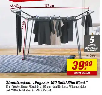 toom Baumarkt Leifheit standtrockner pegasus 150 solid slim black Angebot