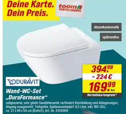 toom Baumarkt Duravit wand-wc-set „duraformance“ Angebot