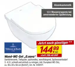 toom Baumarkt Villeroy & boch wand-wc-set „o.novo“ Angebot