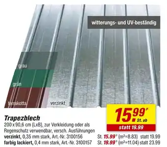 toom Baumarkt Trapezblech Angebot