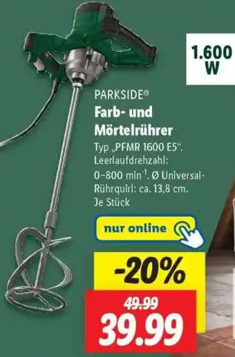 Lidl PARKSIDE Farb- und Mörtelrührer Angebot