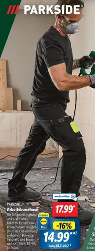 Lidl PARKSIDE Arbeitsbundhose Angebot