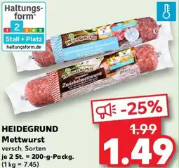 Kaufland HEIDEGRUND Mettwurst Angebot