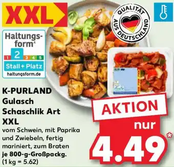 Kaufland K-PURLAND Gulasch Schaschlik Art XXL Angebot