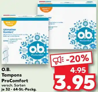Kaufland O.B. Tampons ProComfort Angebot